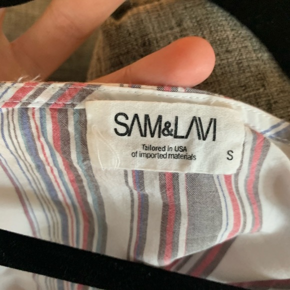 Striped Tie Sleeveless Wrap Dress - Picture 4 of 4